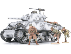 田宫 35251 1/35 美国 M4A3谢尔曼中坦克 105毫米榴弹炮配备 (突击支援)