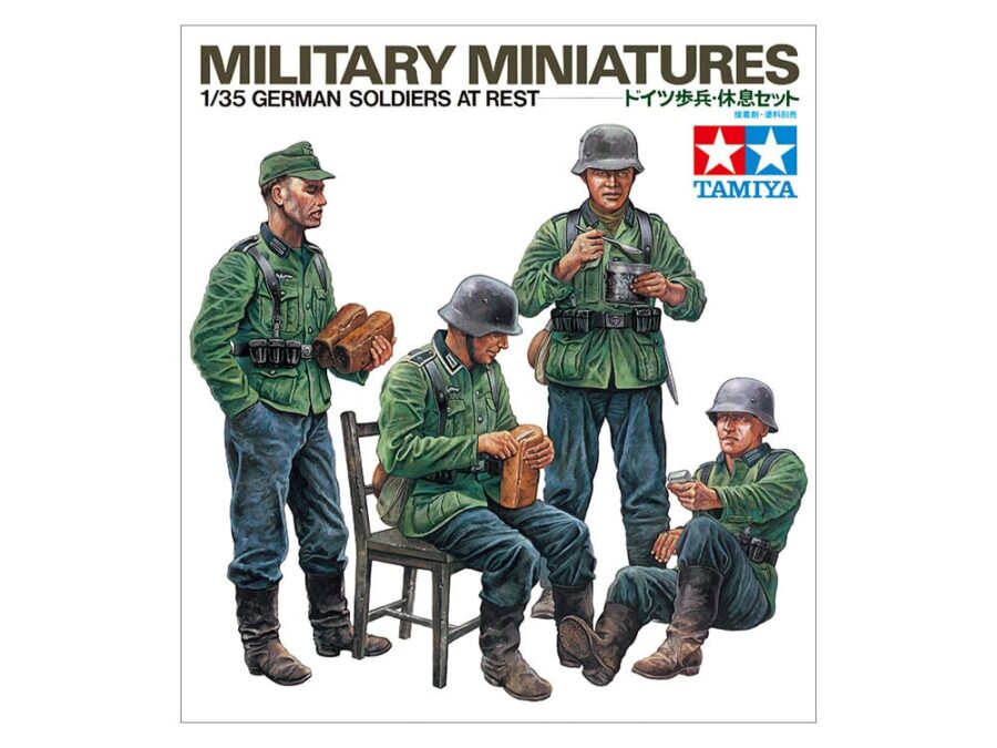 田宫 35129 1/35 德国 士兵休息套装 - 图片 2