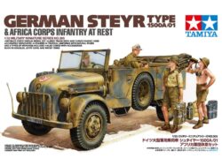 田宫 35305 1/35 德国 大型军用乘用车 施泰尔1500A/01 非洲师团休息套装 - 图片 2