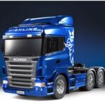 田宫 23674 1/14 RC遥控拖挂车 RTR 斯堪尼亚 R620 6x4 Highline 全面运行套装 (完成品/蓝色)