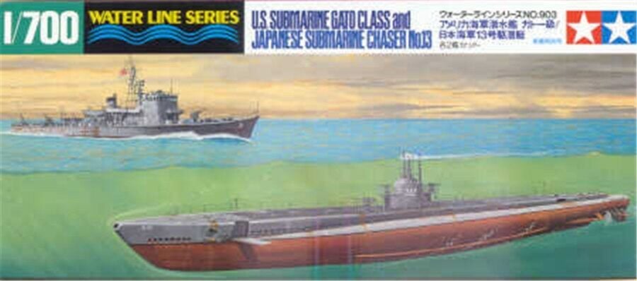 田宫 31903 1/700 美国海军 猫鲨级潜艇 & 日本海军 13号猎潜舰 - 图片 2