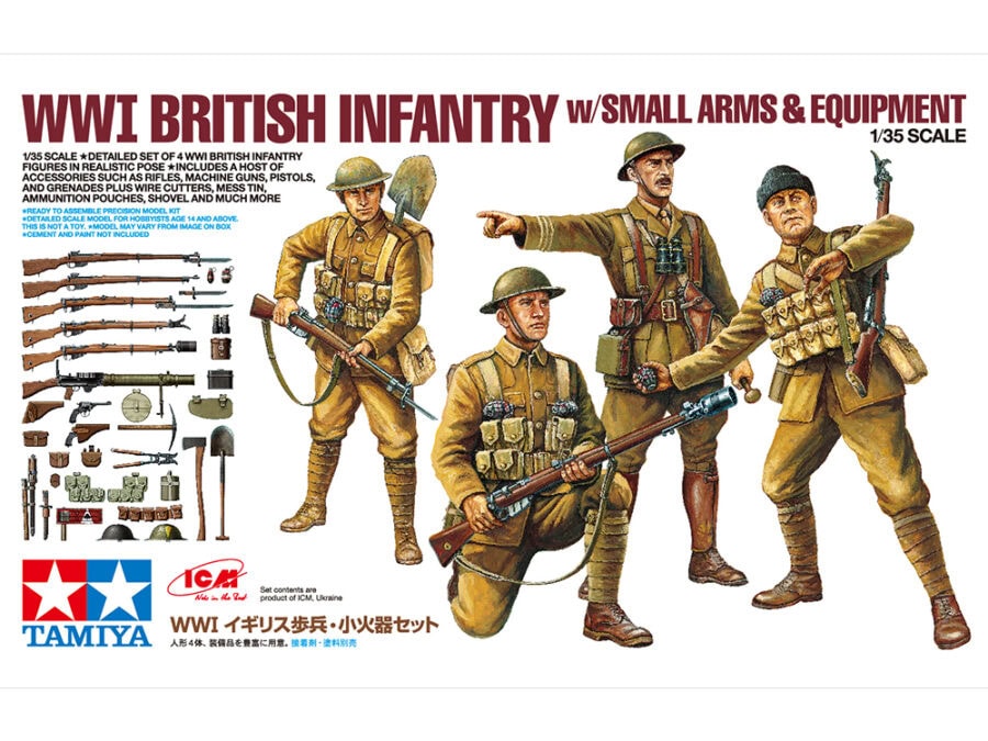 田宫 32409 1/35 第一次世界大战 英国 步兵 带小火器装备 - 图片 2