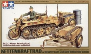 田宫 32502 1/48 德军 SdKfz.2 半履带摩托车 带推车和歌利亚车辆 - 图片 2