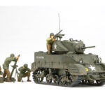田宫 35313 1/35 美国 M5A1轻坦克 追击作战套装（带4人偶）