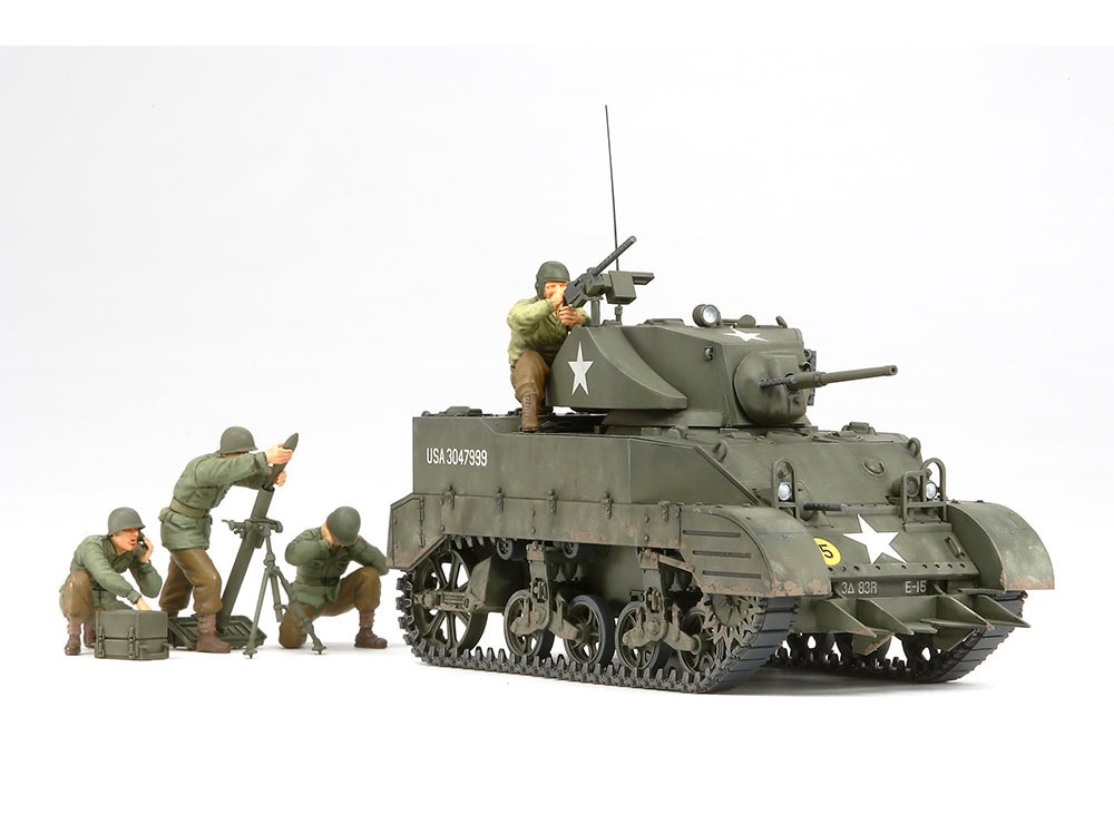 35313_1 田宫 35313 1/35 美国 M5A1轻坦克 追击作战套装(带4人偶) - 图片 1