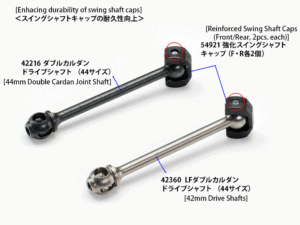田宫 42360 低摩擦双万向轴用 42mm 传动轴 (2件) - 图片 3