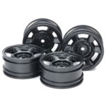 田宫 51688 CC-02 6辐轮圈 (26mm, 偏距+4) (黑色) 4件