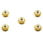 田宫 53161 4mm Anodized Aluminum Flange Lock Nuts (Gold, 5pcs.)