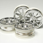 田宫 53860 10-Spoke Metal Plated Wheels 4pcs. (24mm Offset 0)
