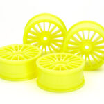 田宫 54852 中窄 18 辐车轮 (24mm 宽, 偏移 0)(荧光黄/4pcs.)
