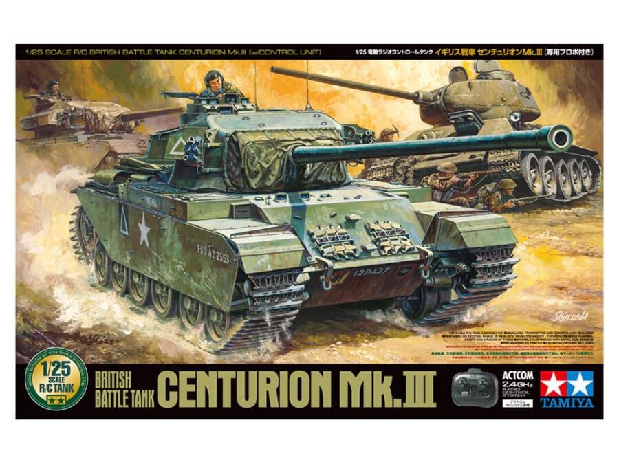 田宫 56604 1/25 RC遥控坦克 英国 百夫长Mk.III坦克（带遥控器） - 图片 2