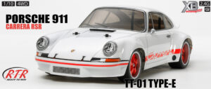 田宫 57874 1/10 RC遥控车 XB完成品 保时捷 911 卡雷拉 RSR “白色版”（TT-01 Type-E底盘） - 图片 2