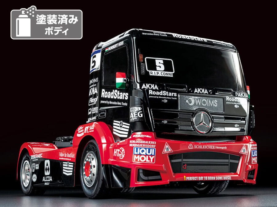 田宫 58683 1/14 RC遥控卡车赛车 梅赛德斯-奔驰 Actros MP4 MB 动力运动 (TT-01 TYPE-E底盘) - 图片 2