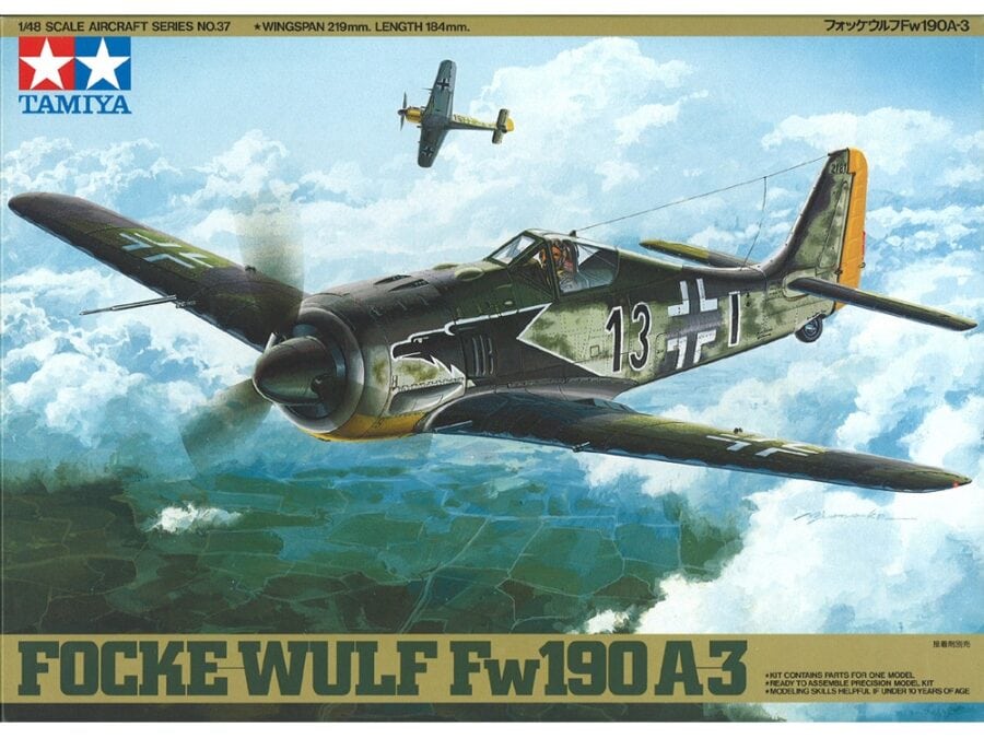 田宫 61037 1/48 福克-沃尔夫 Fw190百舌鸟战斗机 A-3型 - 图片 2