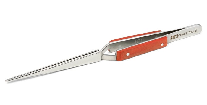 74103_1 田宫 74103 HG Straight Tweezers - Reverse Action - 图片 1