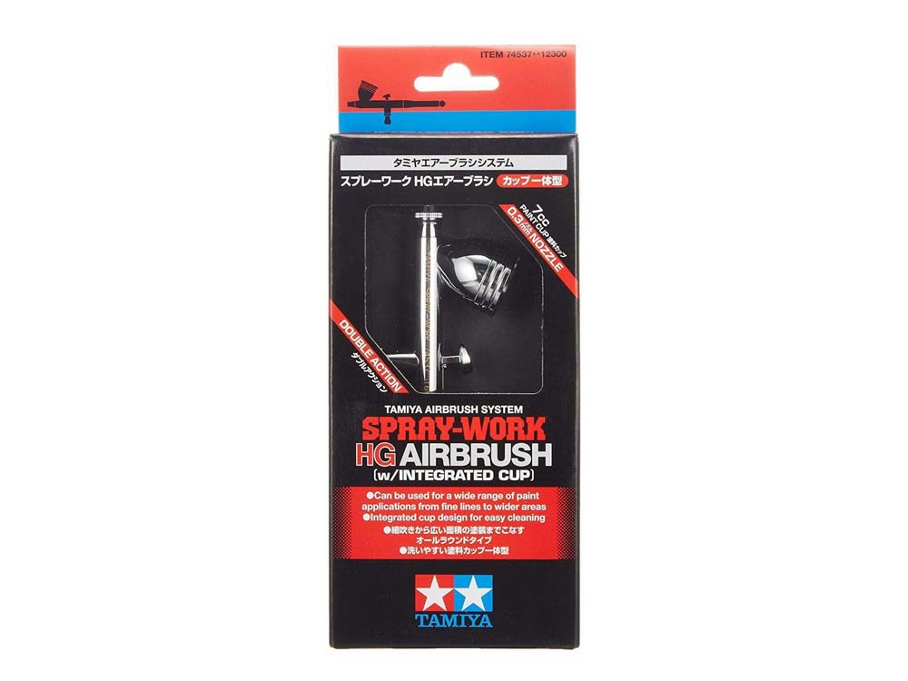 74537 田宫 74537 Spray-Work HG Airbrush w/Integrated Cup - 图片 1