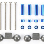 田宫 94753 1/32 迷你四驱车 Aluminum Spacer Set (12mm, 3mm, 1.5mm / 4pcs. Each) (Blue)