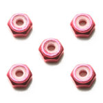 田宫 94900 2mm 铝制锁紧螺母(粉色, 5pcs.)