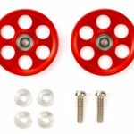 田宫 95404 1/32 迷你四驱车 HG LW Lightweight Ball-Race Rollers Aluminum 19mm (Ringless/Red)
