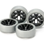 田宫 95412 1/32 迷你四驱车 Hard Low Profile Tyre (Silver) &碳纤维轮组（Y 型辐条）
