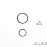 田宫 19804291 RC 11.5mm/7.5mm O 型圈（每个 4 件）用于 TRF501X
