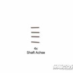 田宫 19805823 RC 2x8mm Shaft (4pcs) for TB-Evo.II
