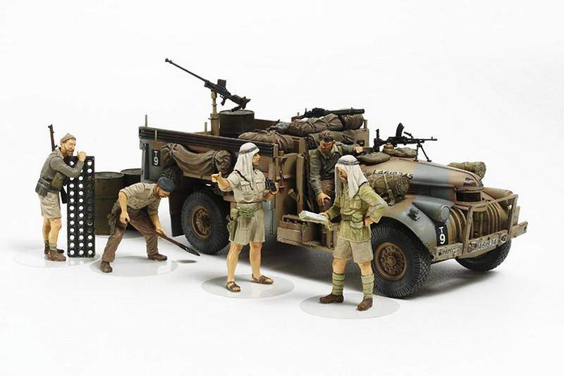 TA_32407 田宫 32407 1/35 英国 LRDG指挥车 北非战线(带7人偶) - 图片 1