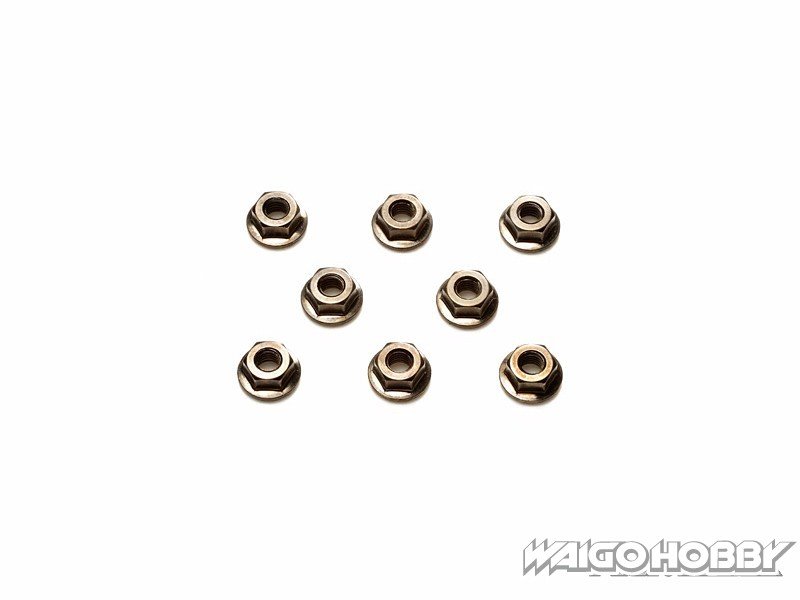 TA_42282 田宫 42282 4mm 锯齿 Whl 螺母 Bla*8 - 图片 1