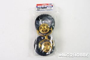田宫 54484 RC 岩石块轮胎，带 2 片式网轮 (CC-01) - 图片 2