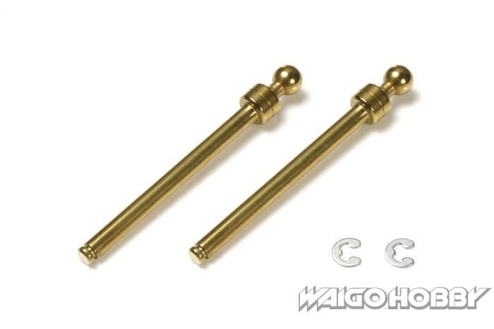 TA_54583 田宫 54583 RC M-Chassis 前钛涂层悬挂球轴(2 个) - 图片 1