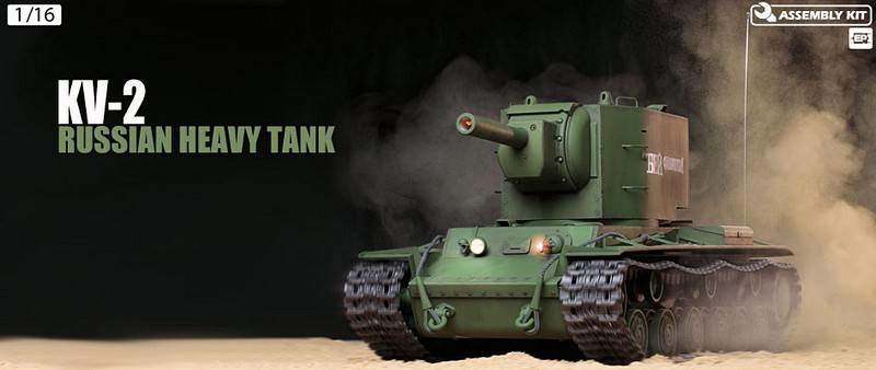TA_56030 田宫 56030 1/16 RC遥控坦克 苏联 KV-2重坦克 巨人 全配置套装 - 图片 1