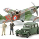 田宫 61109 1/48 德瓦蒂纳 D.520战斗机 法国王牌搭乘机 带将校车