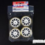 田宫 84246 RC 24 毫米中窄网轮白色/金色轮辋 (+2)