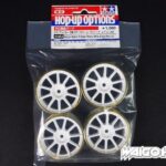 田宫 84254 RC 24mm 中窄 10 辐车轮白色/金色轮辋 (+0)