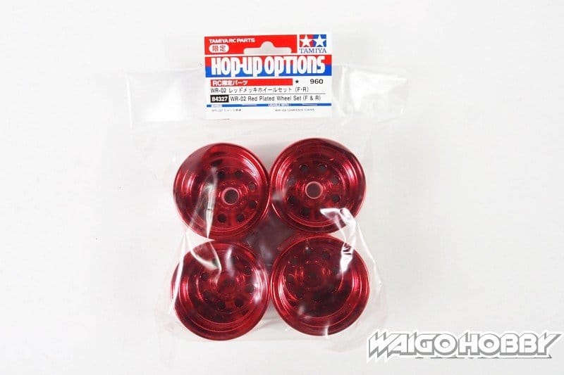 TA_84327_a 田宫 84327 RC WR-02 红色电镀轮组 (F/R) - 图片 1