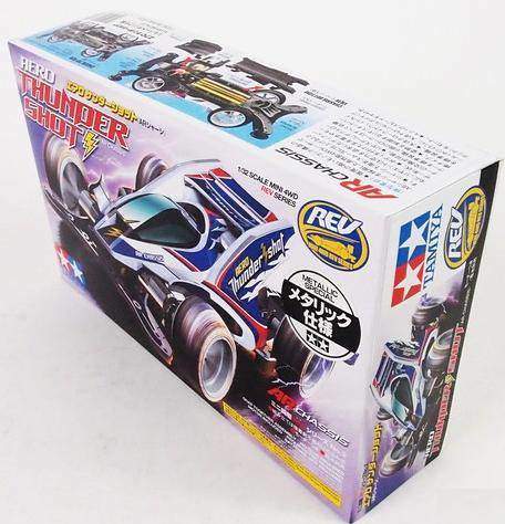 TA_94990 田宫 94990 1/32 迷你四驱车 流线雷击 Areo Thunder Shot 银色金属特别版(AR 底盘) - 图片 1