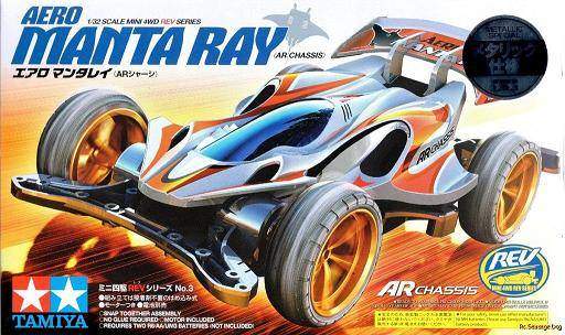 TA_94991 田宫 94991 1/32 迷你四驱车 流线魔鬼鱼 Aero Manta Ray 金色金属特别版(AR 底盘) - 图片 1