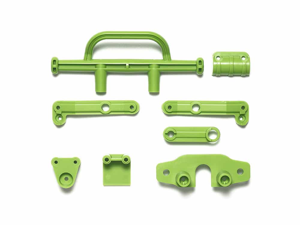 Tamiya-1-10-WR-02CB-M-PARTS-BUMPER-YELLOW-GREEN-Comical-Grasshopper-Hornet-47408 田宫 47408 WR-02CB M部件 (防撞栏) (黄绿色) - 图片 1
