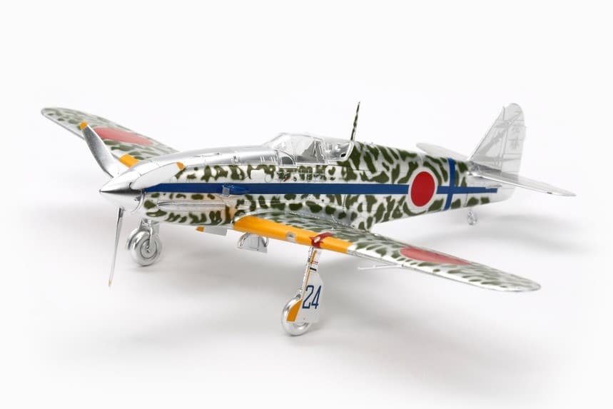Tamiya-1-72-KAWASAKI-Ki-61-Id-HIEN-TONY-SILVER-COLOR-PLATED-w-CAMO-DECALS-Kit-25420 田宫 25420 1/72 川崎 三式战斗机 飞燕I型丁 镀银版本(带迷彩贴纸) - 图片 1