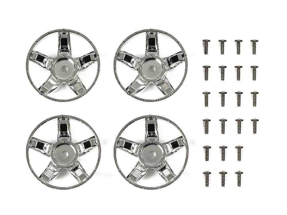 Tamiya-WR-02CB-S-PARTS-SPOKES-CHROME-PLATED-47409-Comical-Grasshopper-Hornet 田宫 47409 WR-02CB S部件 (轮辐) (电镀铬色) - 图片 1