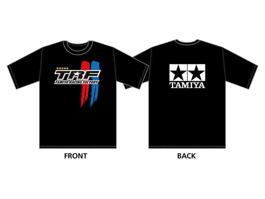 田宫 67293-67296 Tamiya Racing Factory 速乾T恤 条纹造型A 黑色 (S-XL) - 图片 2