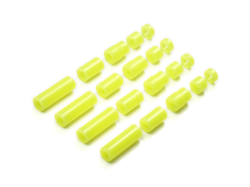 top-17 田宫 95496 轻质塑料垫片组 (12/6.7/6/3/1.5mm) (荧光黄) - 图片 1
