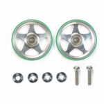 田宫 95493 19mm 铝制滚轮（5 个辐条）带塑料环（绿色）