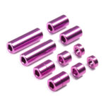 田宫 95520 铝制垫片组 (12/6.7/6/3/1.5mm, 2pcs. each) (紫色)
