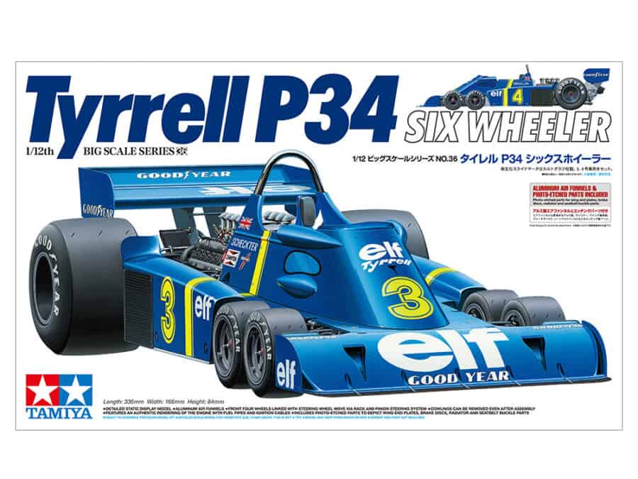 田宫 12036 1/12 泰瑞尔 P34 六轮赛车 (附蚀刻零件) - 图片 2