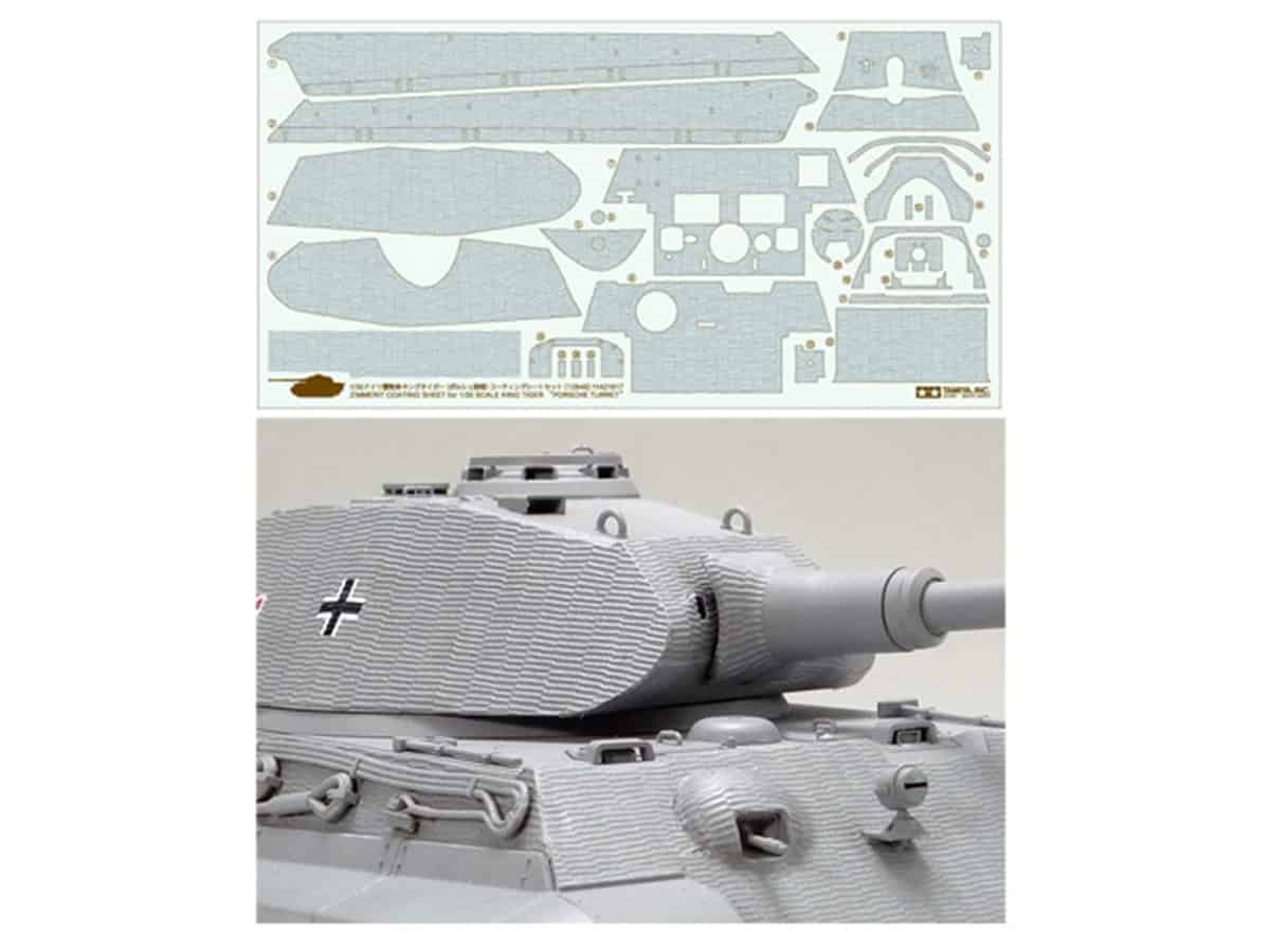 12649_1a 田宫 12649 1/35 德军 虎皇重坦克 (保时捷砲塔) Zimmerit抗磁涂层贴纸 - 图片 1