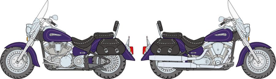 田宫 14135 1/12 雅马哈 XV1600 公路明星改装版 - 图片 8