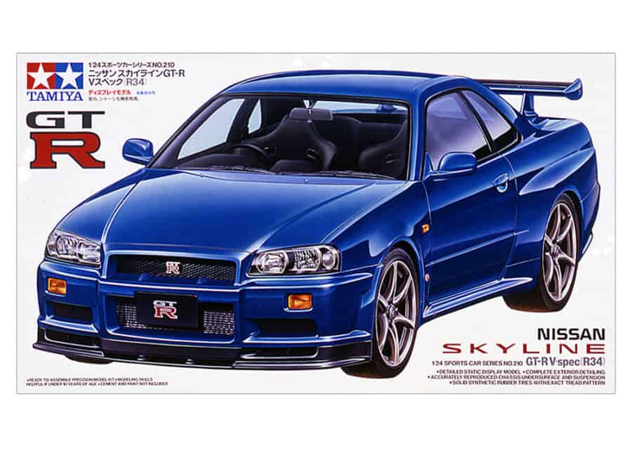 田宫 24210 1/24 日产 天际线 GT-R V.spec (R34) - 图片 2