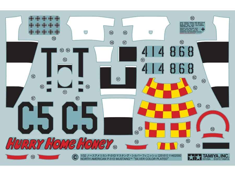 田宫 25151 1/32 北美 P-51D 野马式战斗机 镀银版 - 图片 2