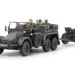 田宫 32580 1/48 德国 6轮拖车Kfz.69 带3.7厘米18/36/37/43年式高射炮